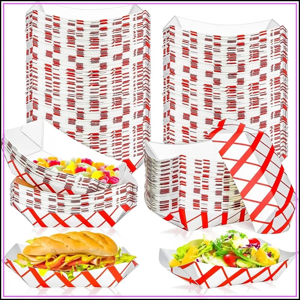 Food Packed Snacks - 100 Pack 2Lb Kraft Paper Food