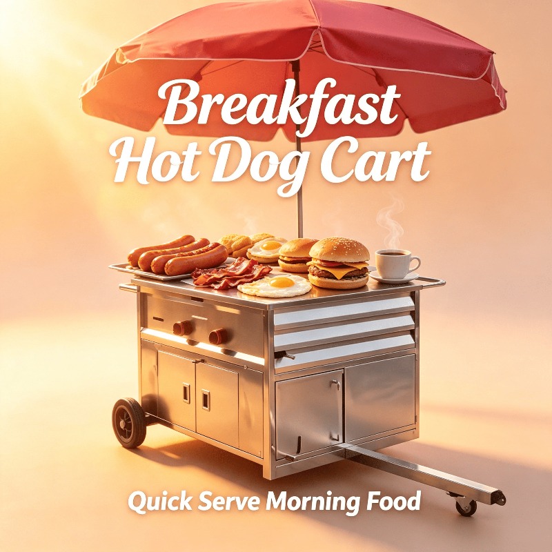 Compact Mobile Snack Food Cart - Snacks Food Stall ulasan dan harga