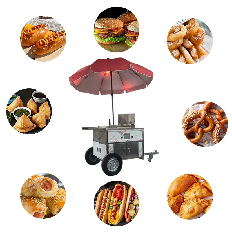 Compact Mobile Snack Food Cart - Snacks Food Stall ulasan dan harga