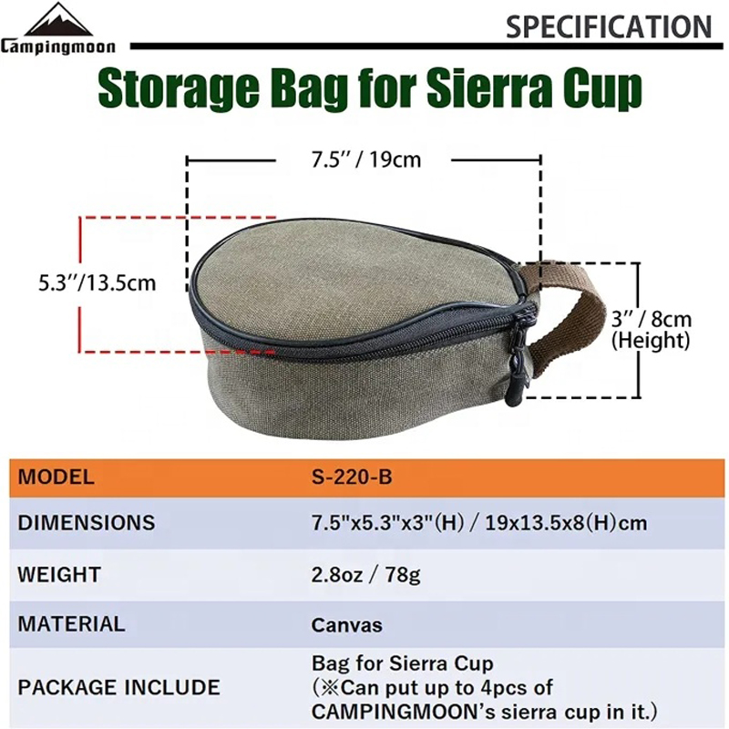 CAMPINGMOON S220-B Canvas Mini - Food Snacks Delivery ulasan dan harga