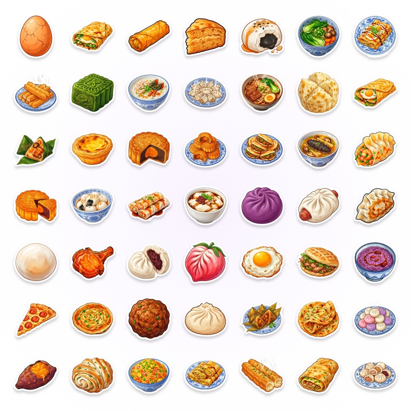 50pcs Chinese Food Diary, Non- - Food Good Snacks ulasan dan harga