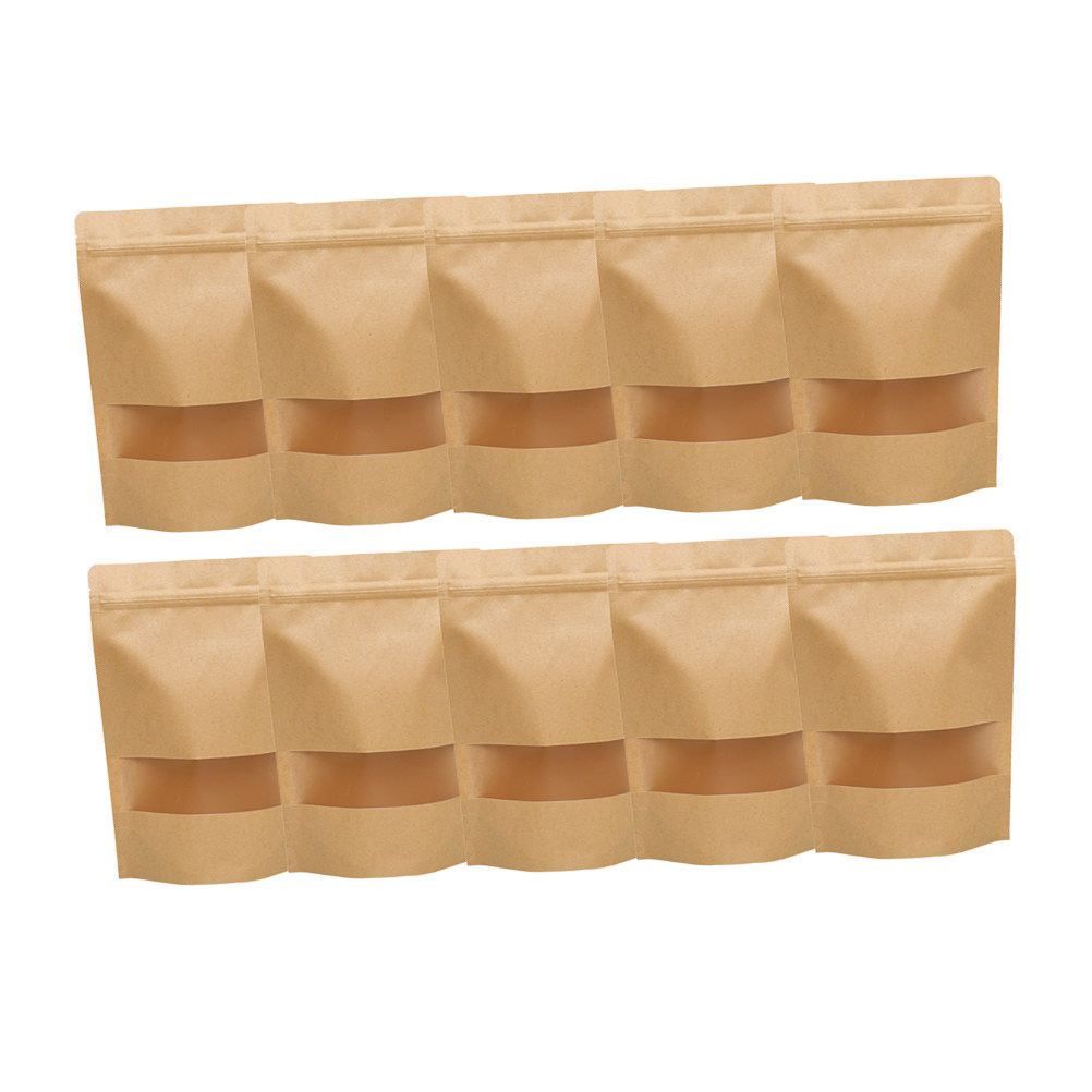 50Pcs Food Grade Kraft Stand U - Food Snack ulasan dan harga