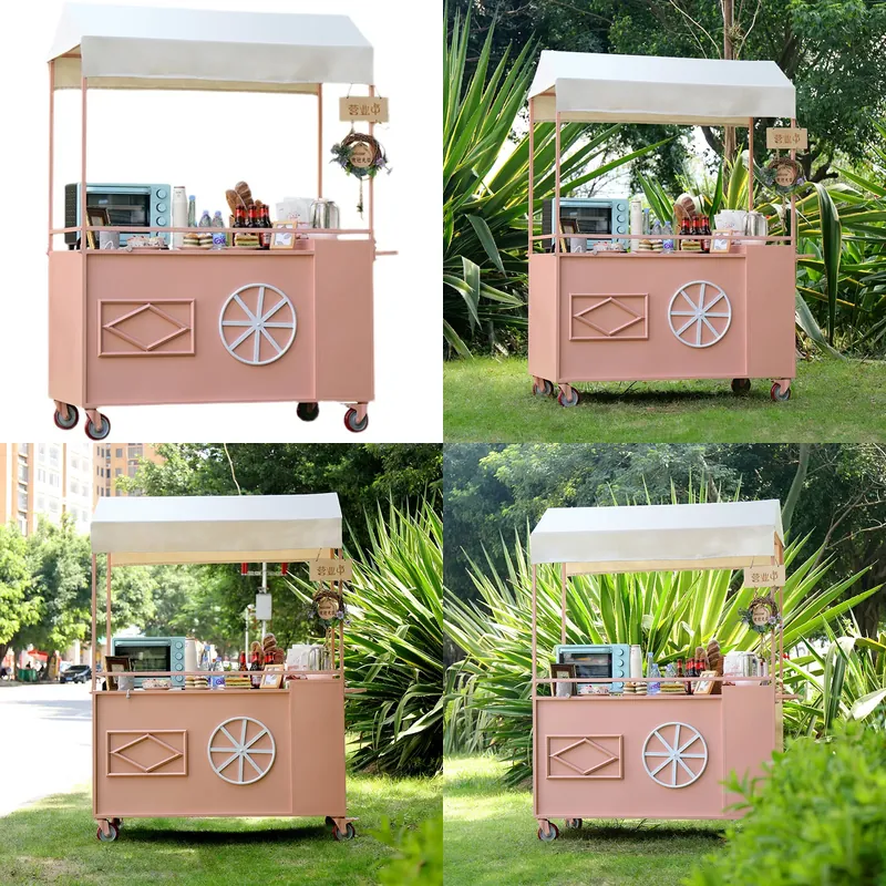 Mobile Hand Push Snack Cart Ou - Snacks Food Stall ulasan dan harga