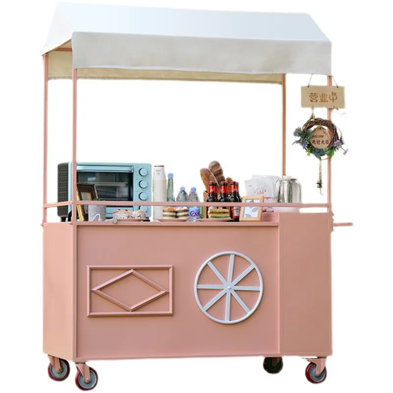 Mobile Hand Push Snack Cart Ou - Snacks Food Stall ulasan dan harga
