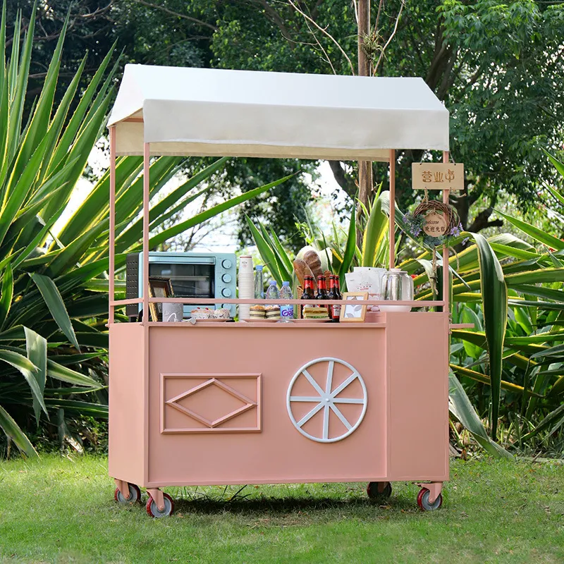 Mobile Hand Push Snack Cart Ou - Snacks Food Stall ulasan dan harga