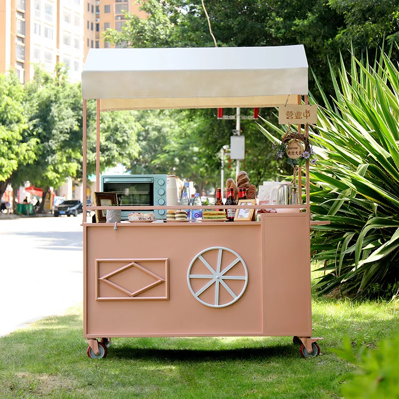 Mobile Hand Push Snack Cart Ou - Snacks Food Stall ulasan dan harga