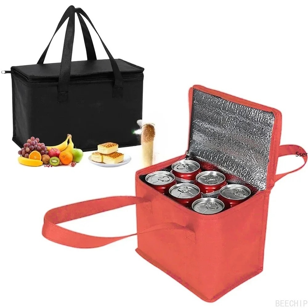 Portable Lunch Cooler Bag Fold - Food Snacks Delivery ulasan dan harga