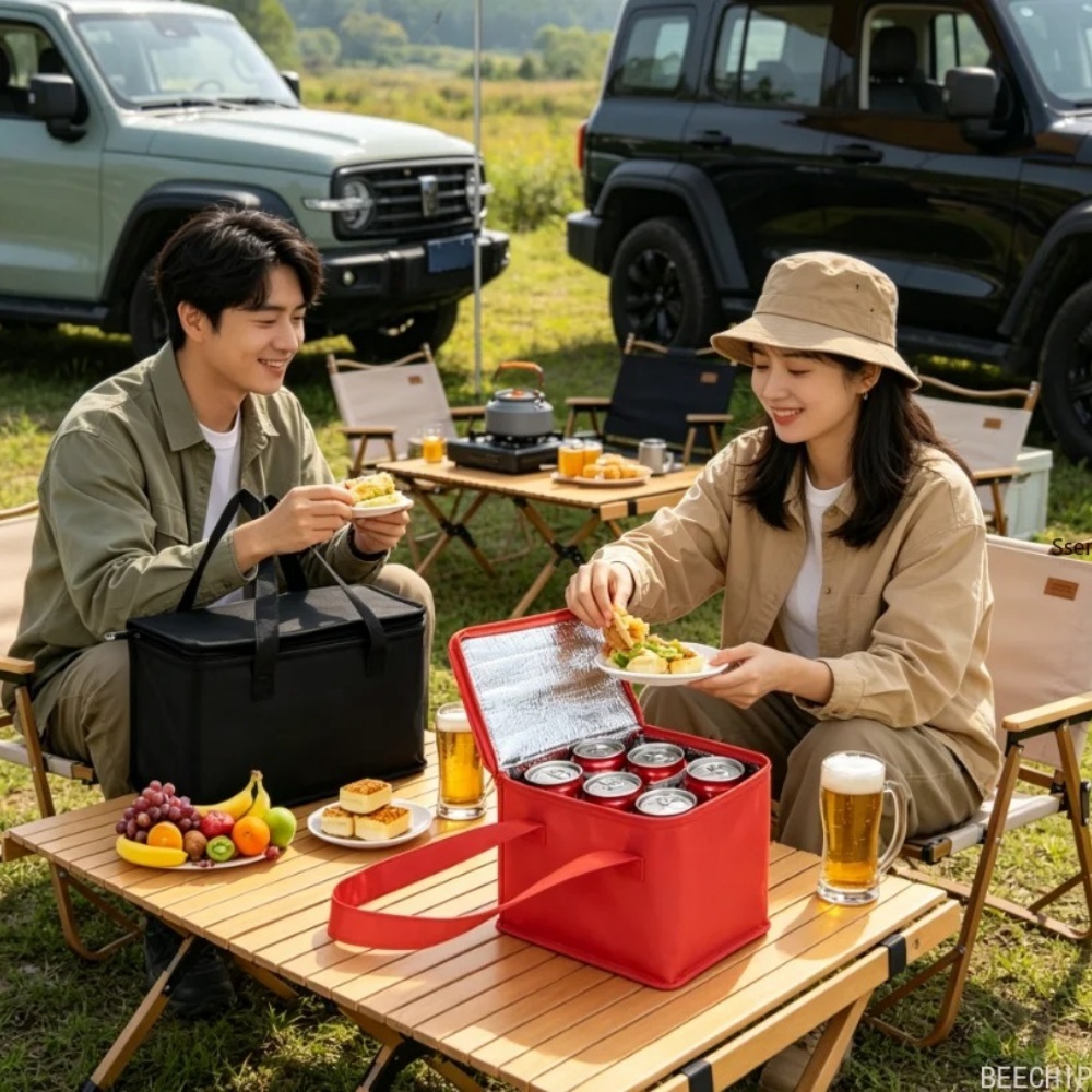 Portable Lunch Cooler Bag Fold - Food Snacks Delivery ulasan dan harga