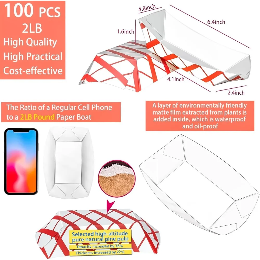 100 Pack 2Lb Kraft Paper Food  - Food Packed Snacks ulasan dan harga