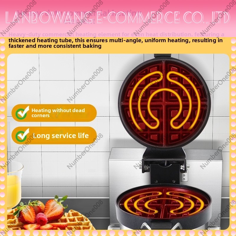 Rotating Waffle Maker Griddle  - Snacks Food Stall ulasan dan harga