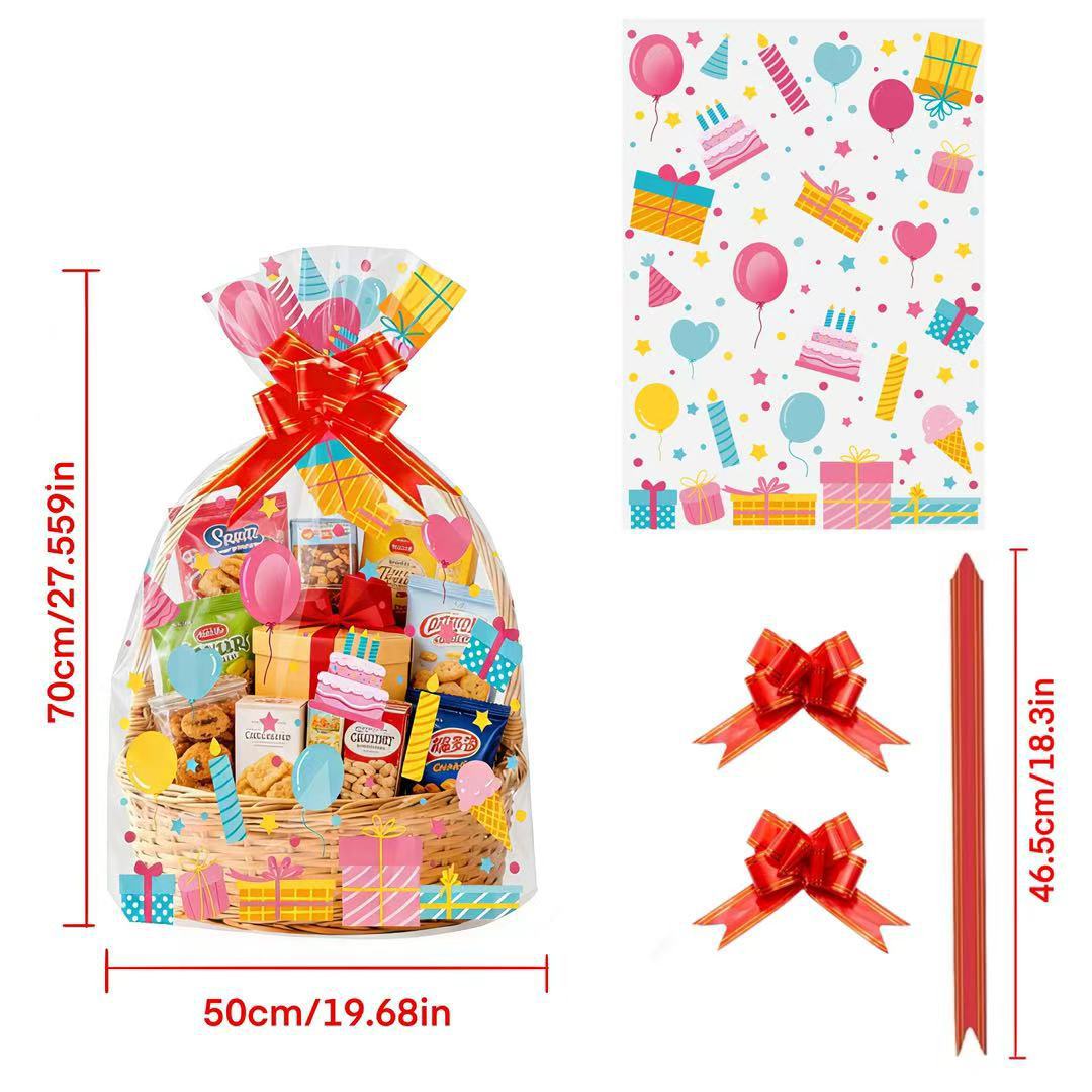 20pcs Birthday Print Clear OPP - Snacks Food Gift Baskets ulasan dan harga