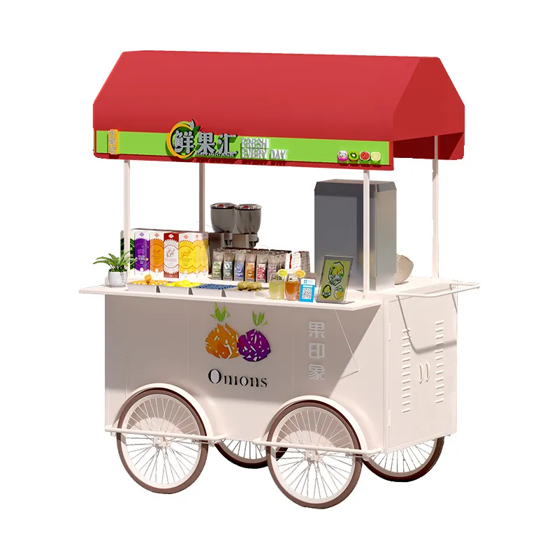Portable Wrought Iron Food Car - Snacks Food Stall ulasan dan harga