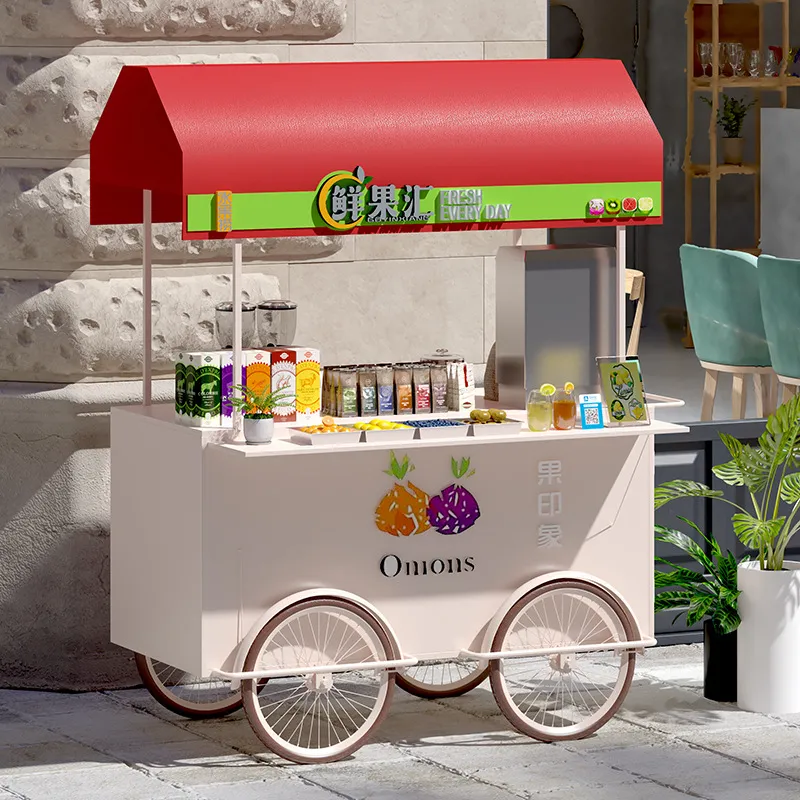 Portable Wrought Iron Food Car - Snacks Food Stall ulasan dan harga
