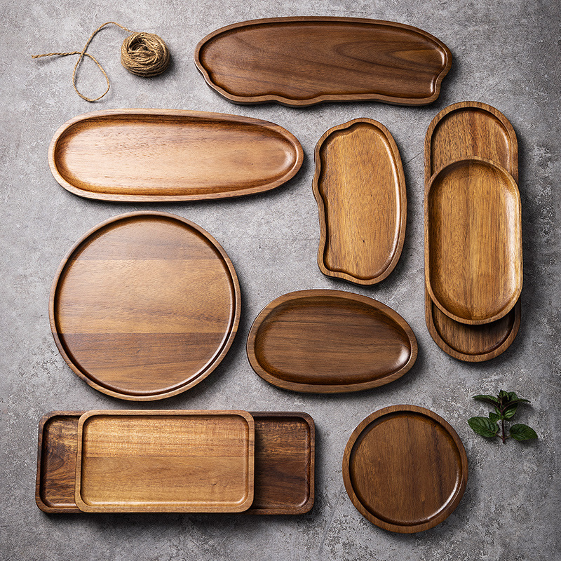 Tableware Solid Wood Food Tray - Food Snacks In Japan ulasan dan harga