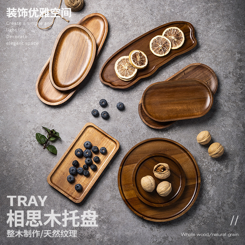 Tableware Solid Wood Food Tray - Food Snacks In Japan ulasan dan harga