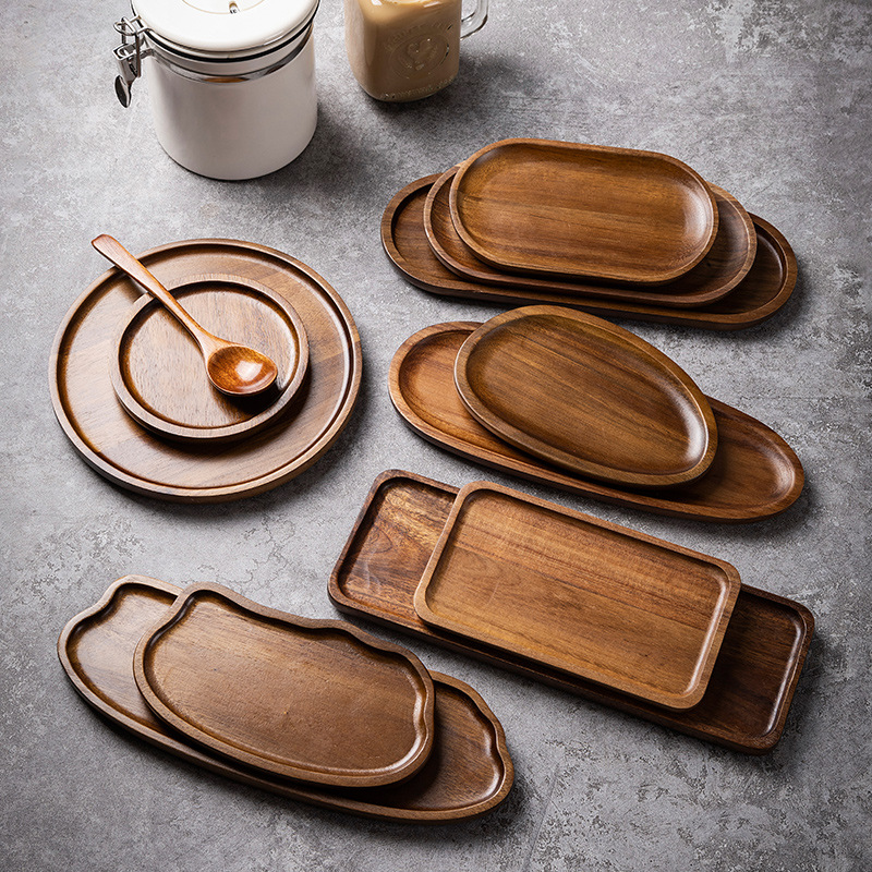 Tableware Solid Wood Food Tray - Food Snacks In Japan ulasan dan harga