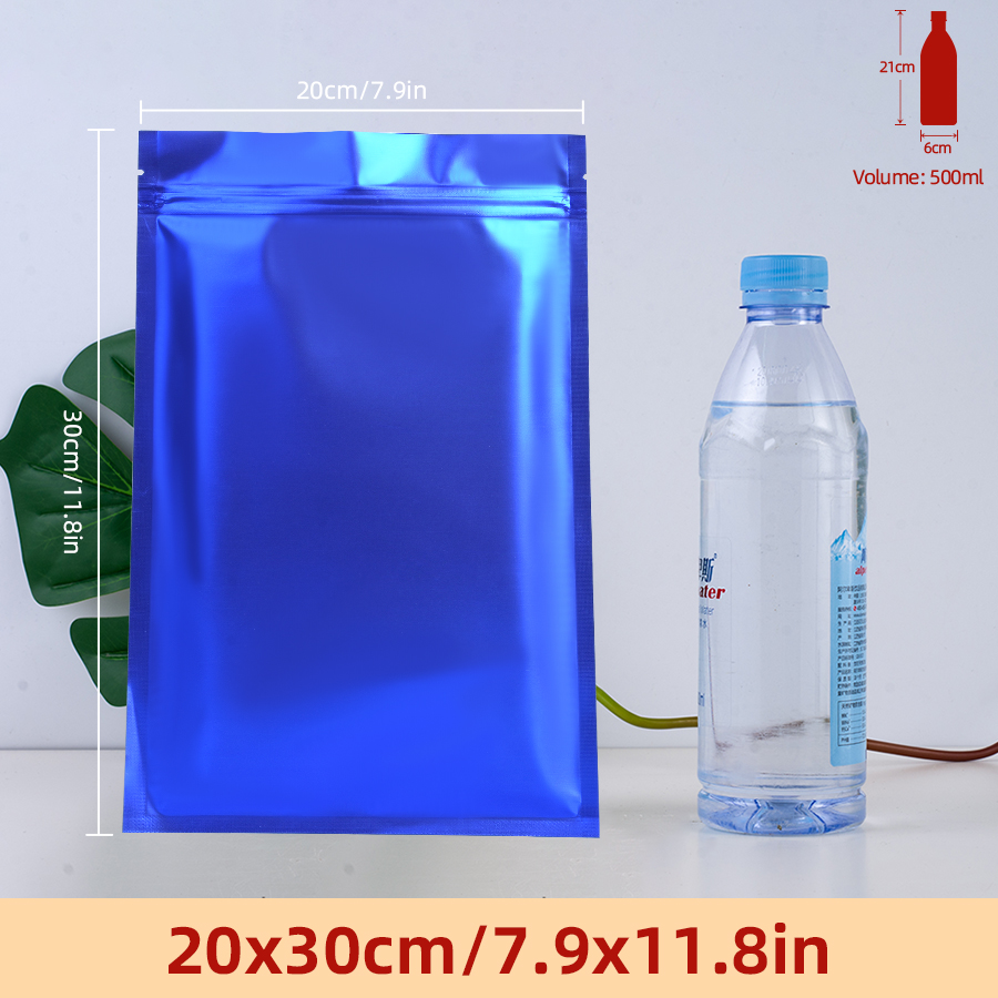 100pcs Matte Blue Foil Zipper  - Food Snack ulasan dan harga