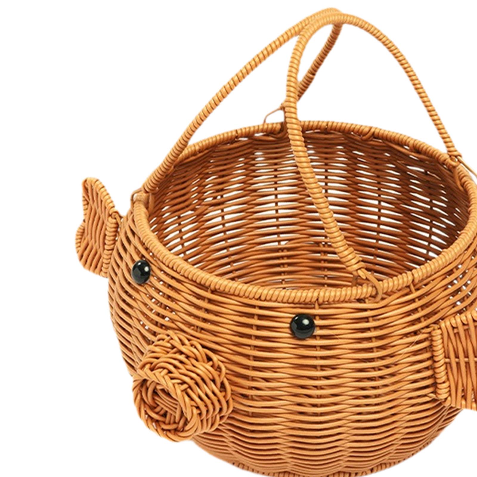 Pig Shaped Storage Basket Hand - Snacks Food Gift Baskets ulasan dan harga