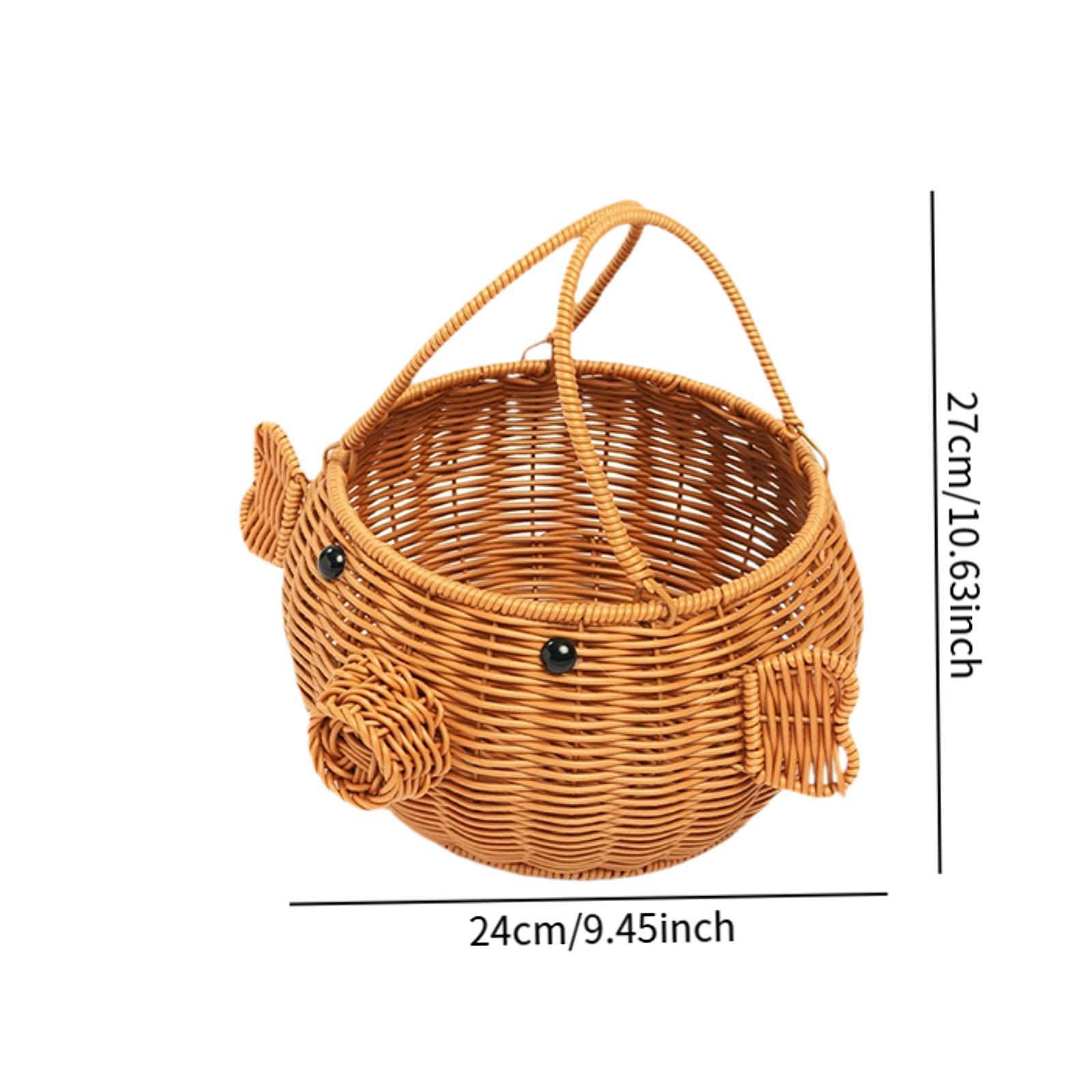 Pig Shaped Storage Basket Hand - Snacks Food Gift Baskets ulasan dan harga