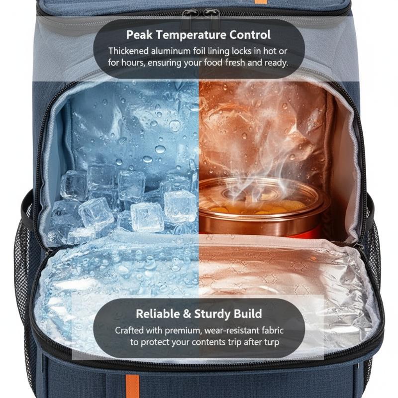 Insulated Cooler Backpack Larg - Food Snacks Delivery ulasan dan harga