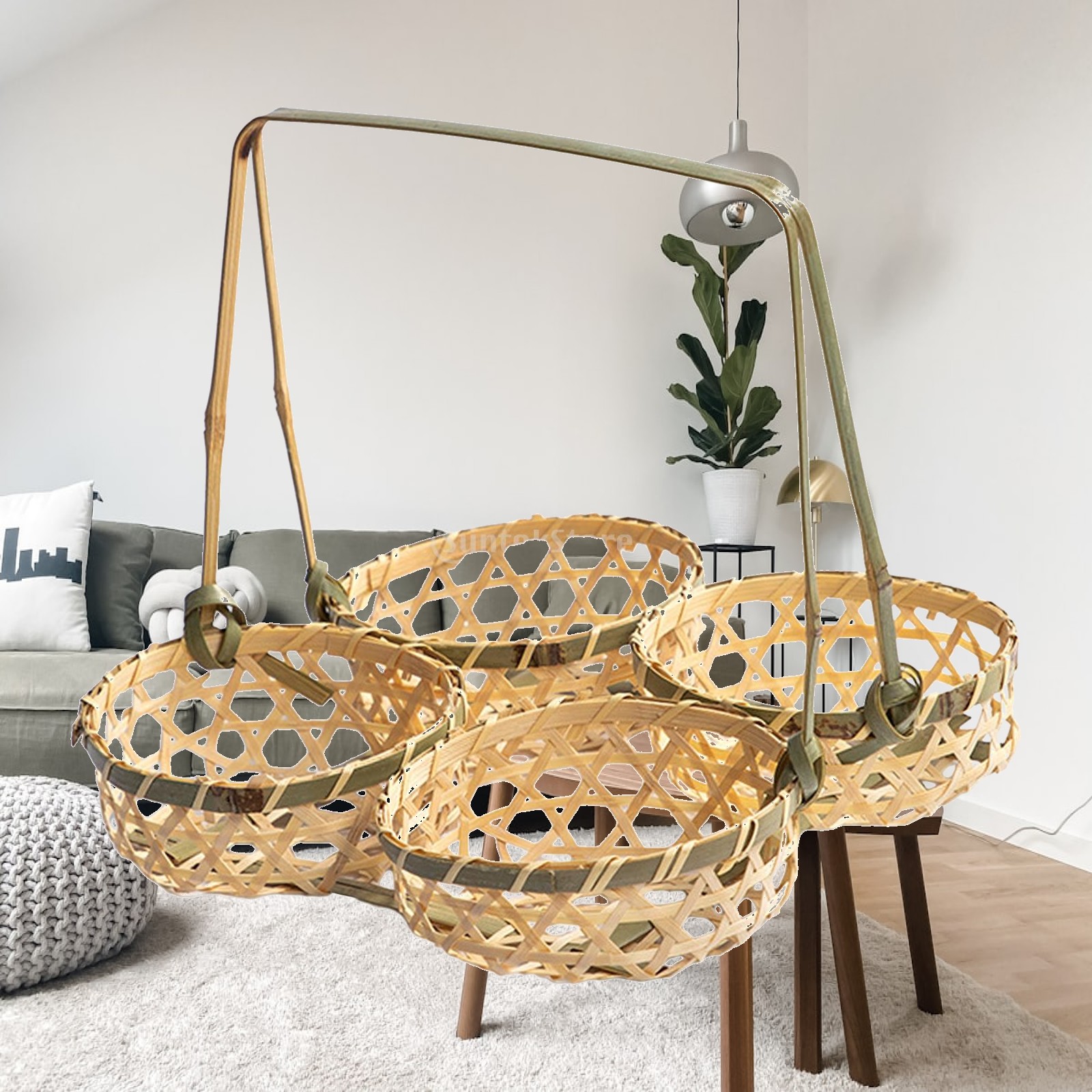 Picnic Woven Basket Bamboo Foo - Snacks Food Gift Baskets ulasan dan harga