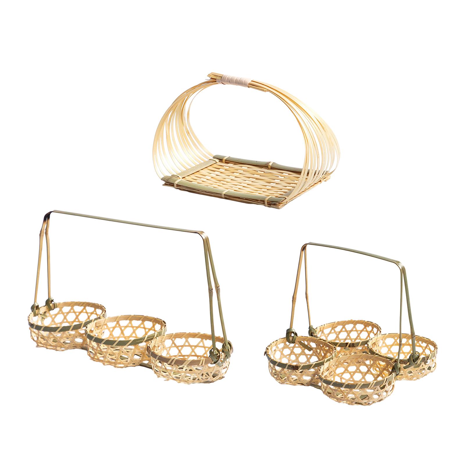 Picnic Woven Basket Bamboo Foo - Snacks Food Gift Baskets ulasan dan harga