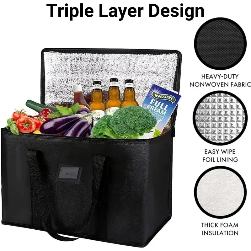 Insulated Cooler Bag, Large Ca - Food Snacks Delivery ulasan dan harga
