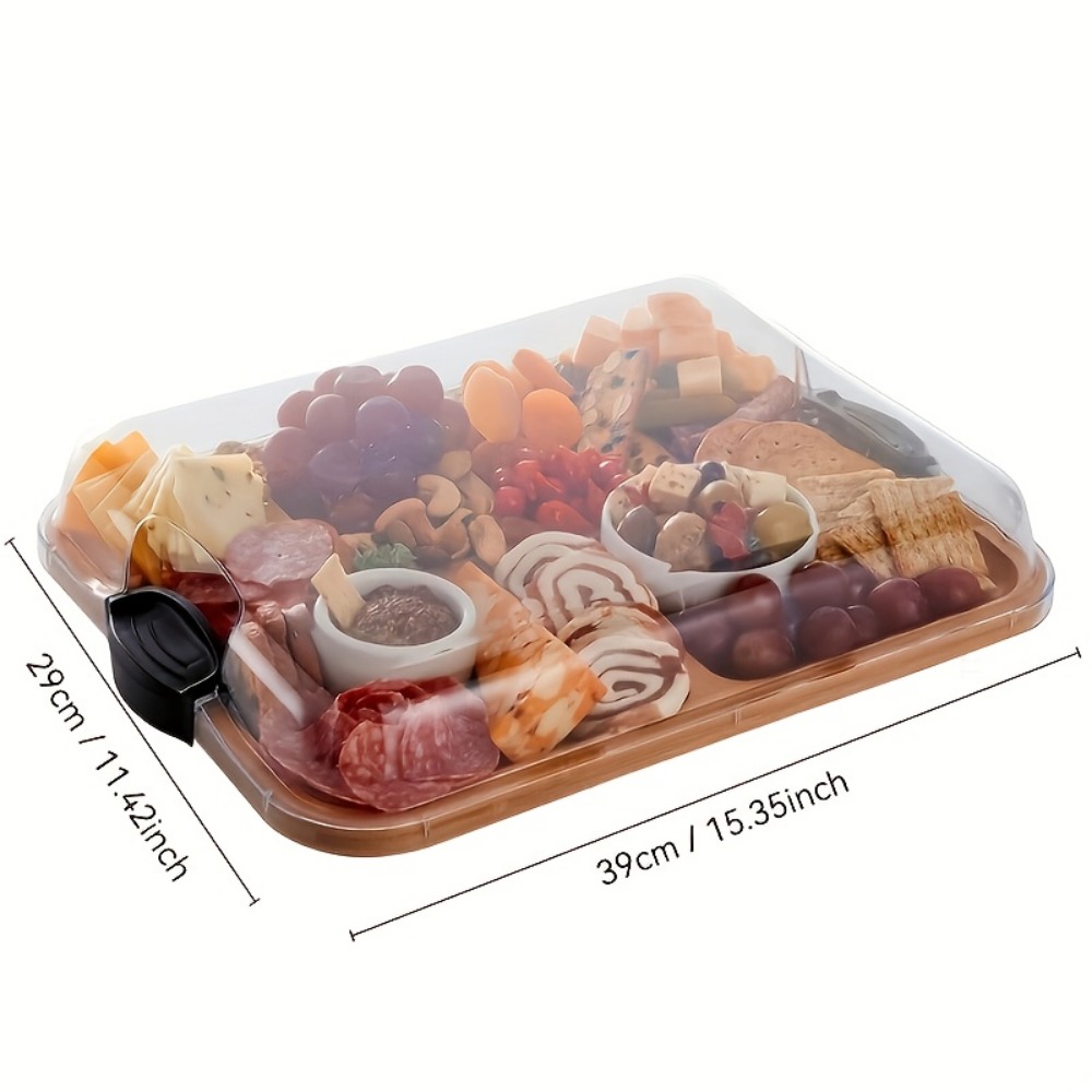 Wooden Partitioned Snack Tray  - Food Snacks In Japan ulasan dan harga
