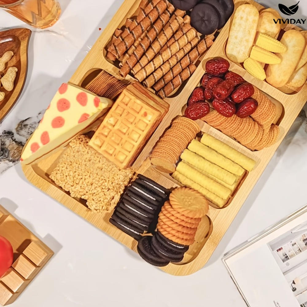 Wooden Partitioned Snack Tray  - Food Snacks In Japan ulasan dan harga