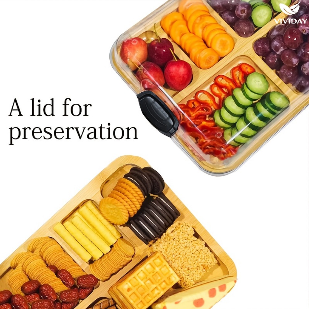 Wooden Partitioned Snack Tray  - Food Snacks In Japan ulasan dan harga